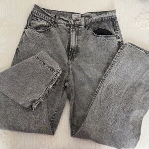 Kensie Black Acid-Wash Boot Cut Jeans